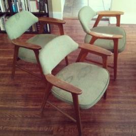 1964 Paoli chairs before reupholstery, found at an estate sale