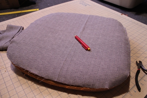 Measuring fabric for a seat cushion